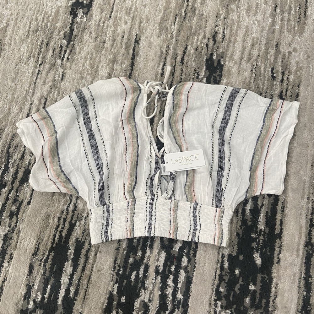 L*SPACE Isla Vista‎ Stripe Amara Top NWT Size Small